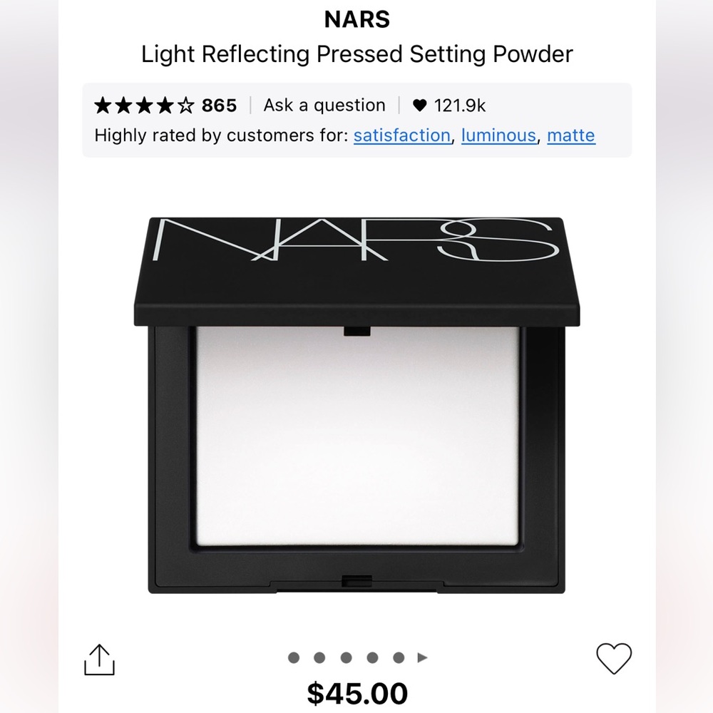 NARS Light Reflecting Pressed Setting Powder
